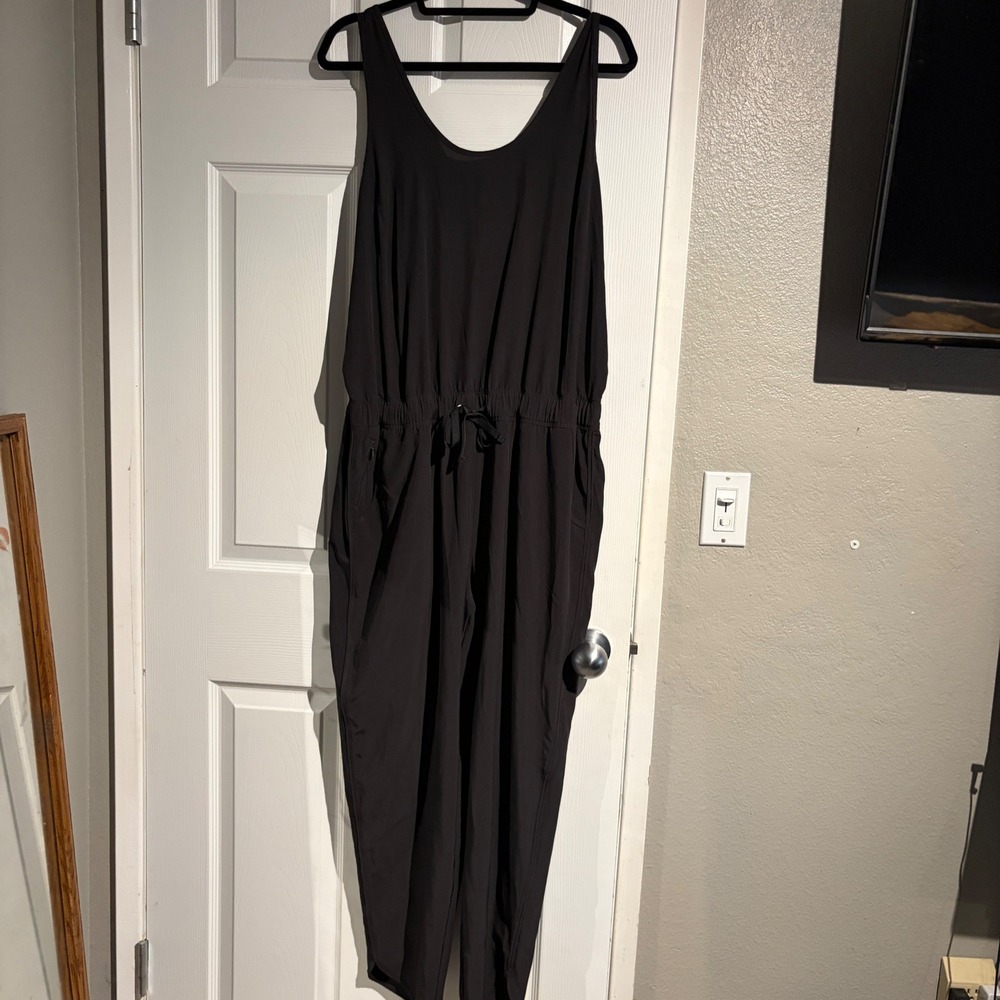 Patagonia Fleetwith Romper Womens XL Black Recycled Polyester Cross Back 58315